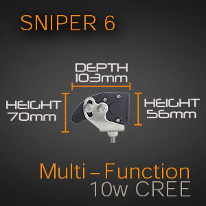 LED Light Bar | Sniper | Single Row Dimensions
